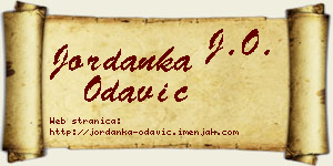 Jordanka Odavić vizit kartica